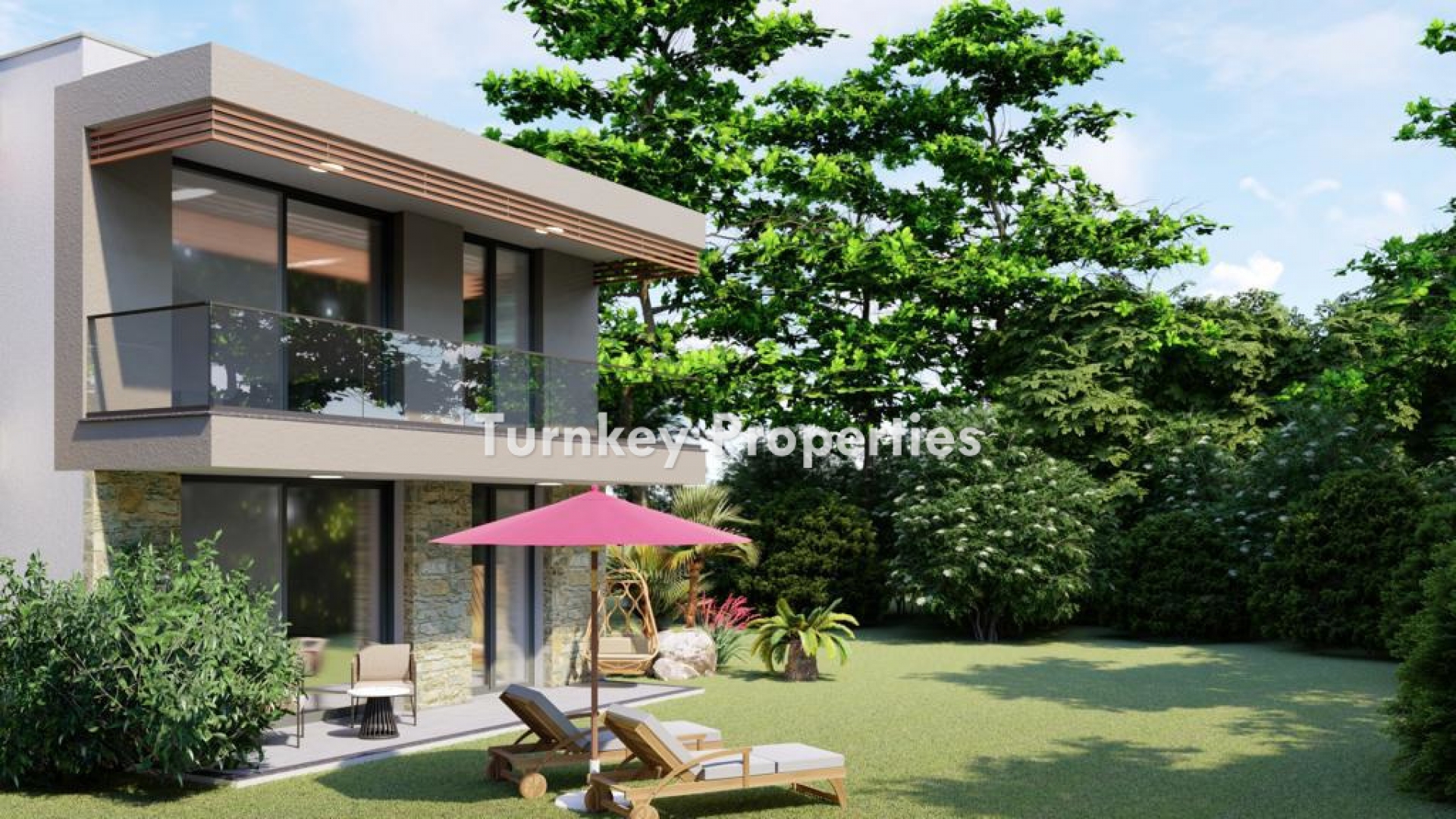 2+1 Upper Floor Lagoon Houses with Magnificent View For Sale in Adabuku, Bodrum