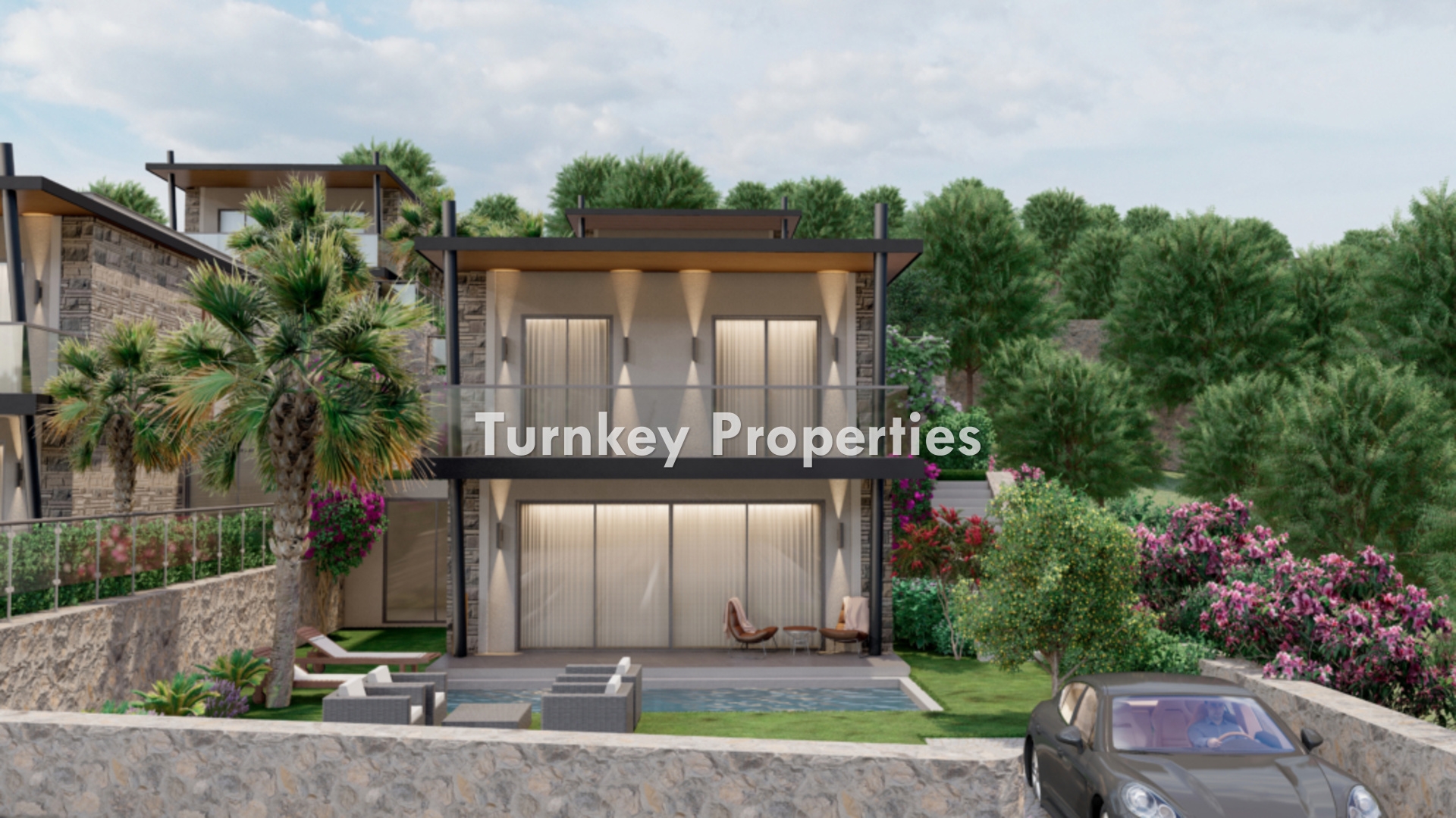 Bodrum Konacık'ta Satılık Müstakil Villa Özel Bahçeli ve Havuzlu