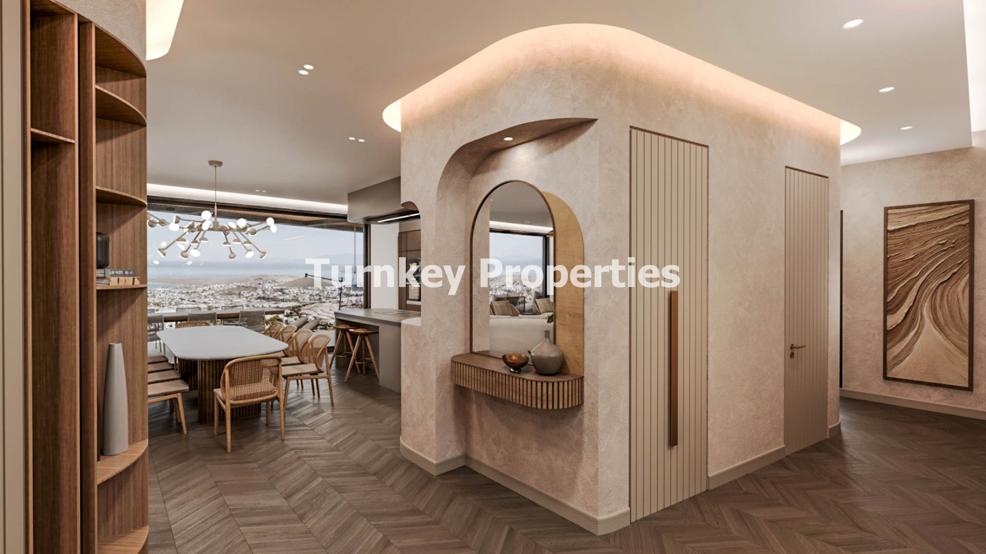 Bodrum Satılık Konut Deniz Manzaralı Modern Mimari Yaşam Alanı