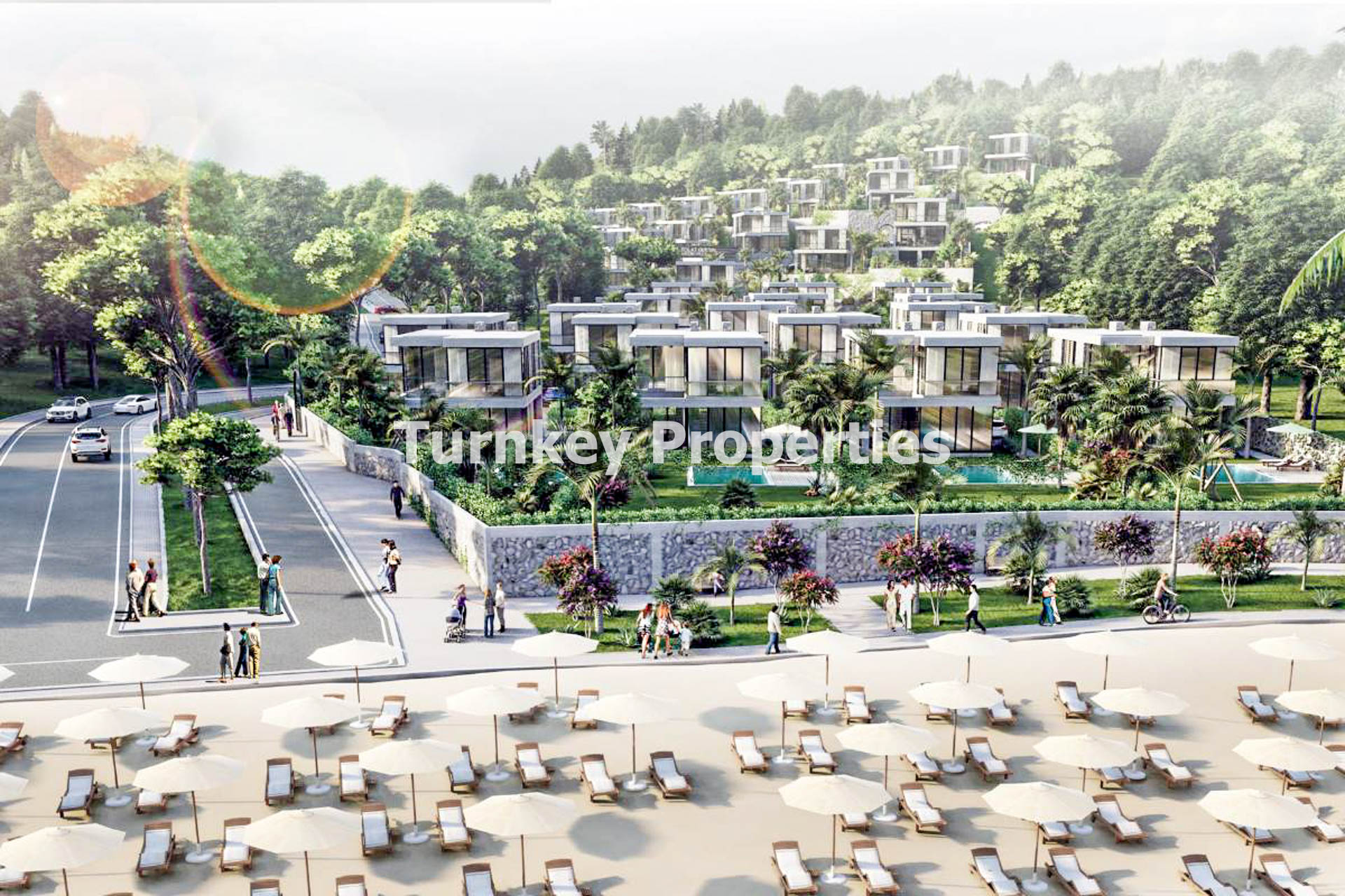 Güllük Milas Satılık Villa Denize Sıfır Özel Plajlı Havuzlu Proje