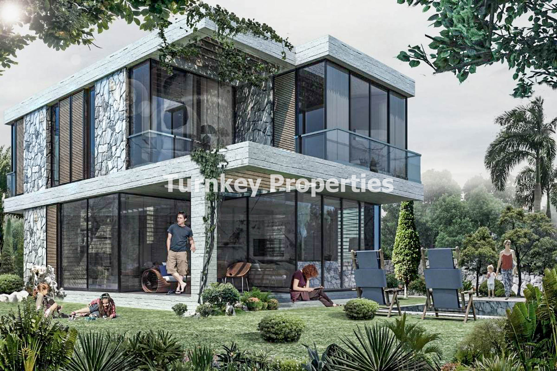 Güllük Milas Satılık Villa Denize Sıfır Özel Plajlı Havuzlu Proje