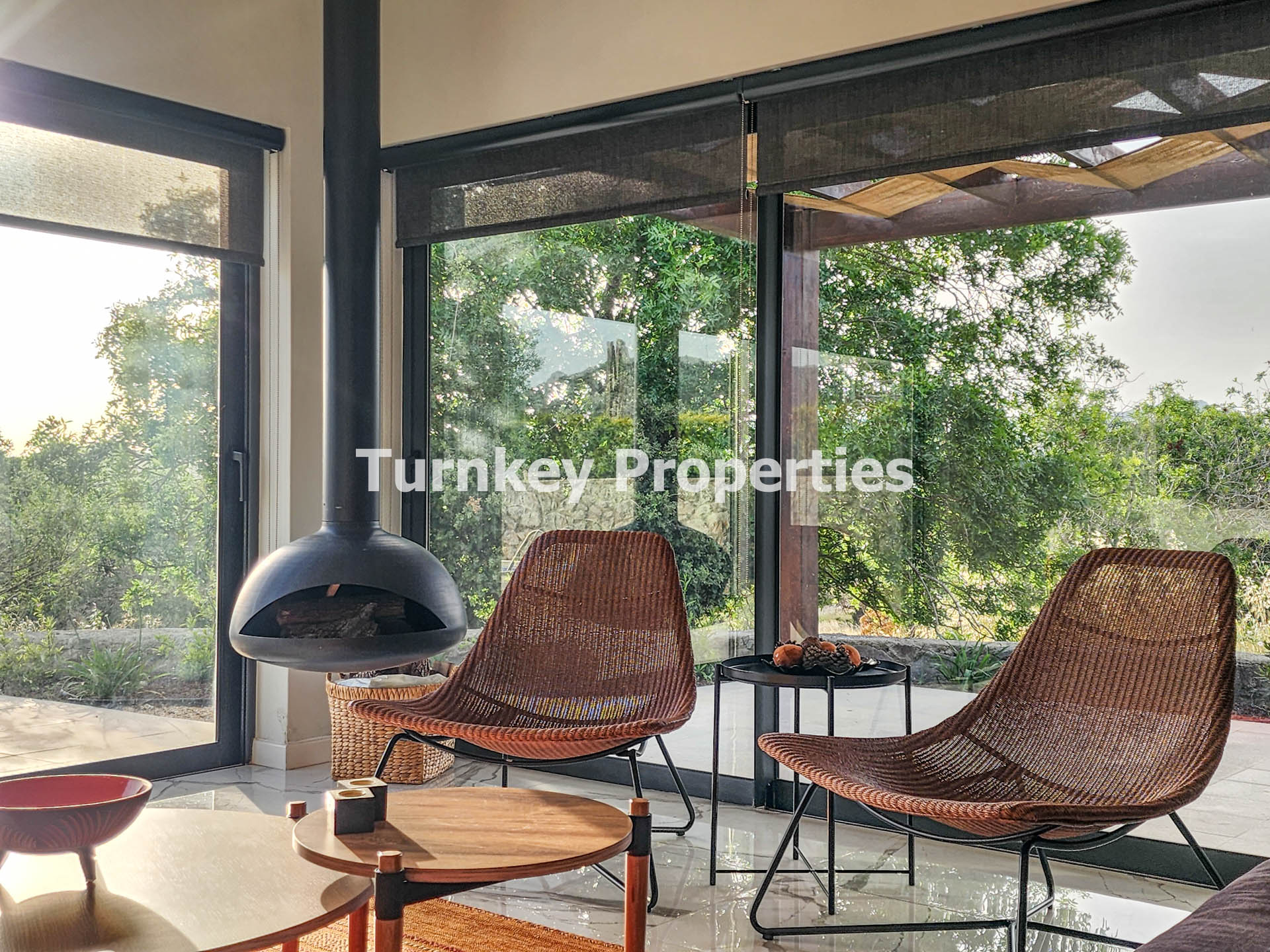 Bodrum Satılık Villa Tek Katlı Taş Mimarili Geniş Bahçe Bungalov