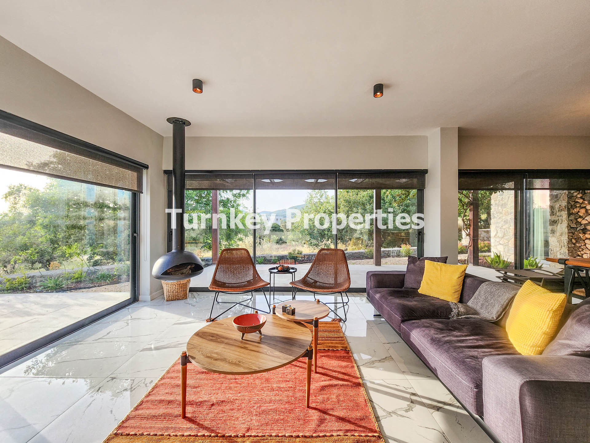 Bodrum Satılık Villa Tek Katlı Taş Mimarili Geniş Bahçe Bungalov