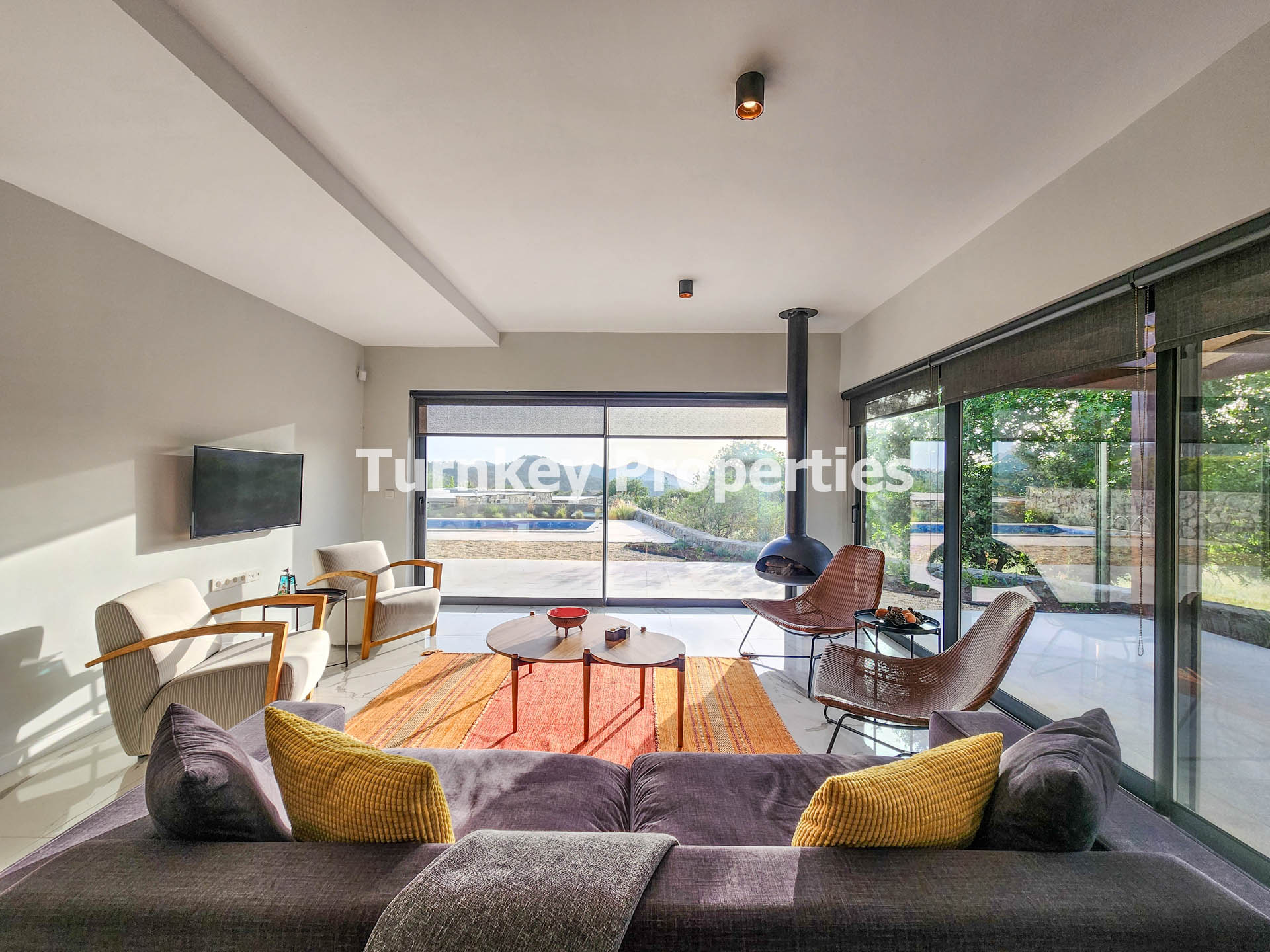 Bodrum Satılık Villa Tek Katlı Taş Mimarili Geniş Bahçe Bungalov