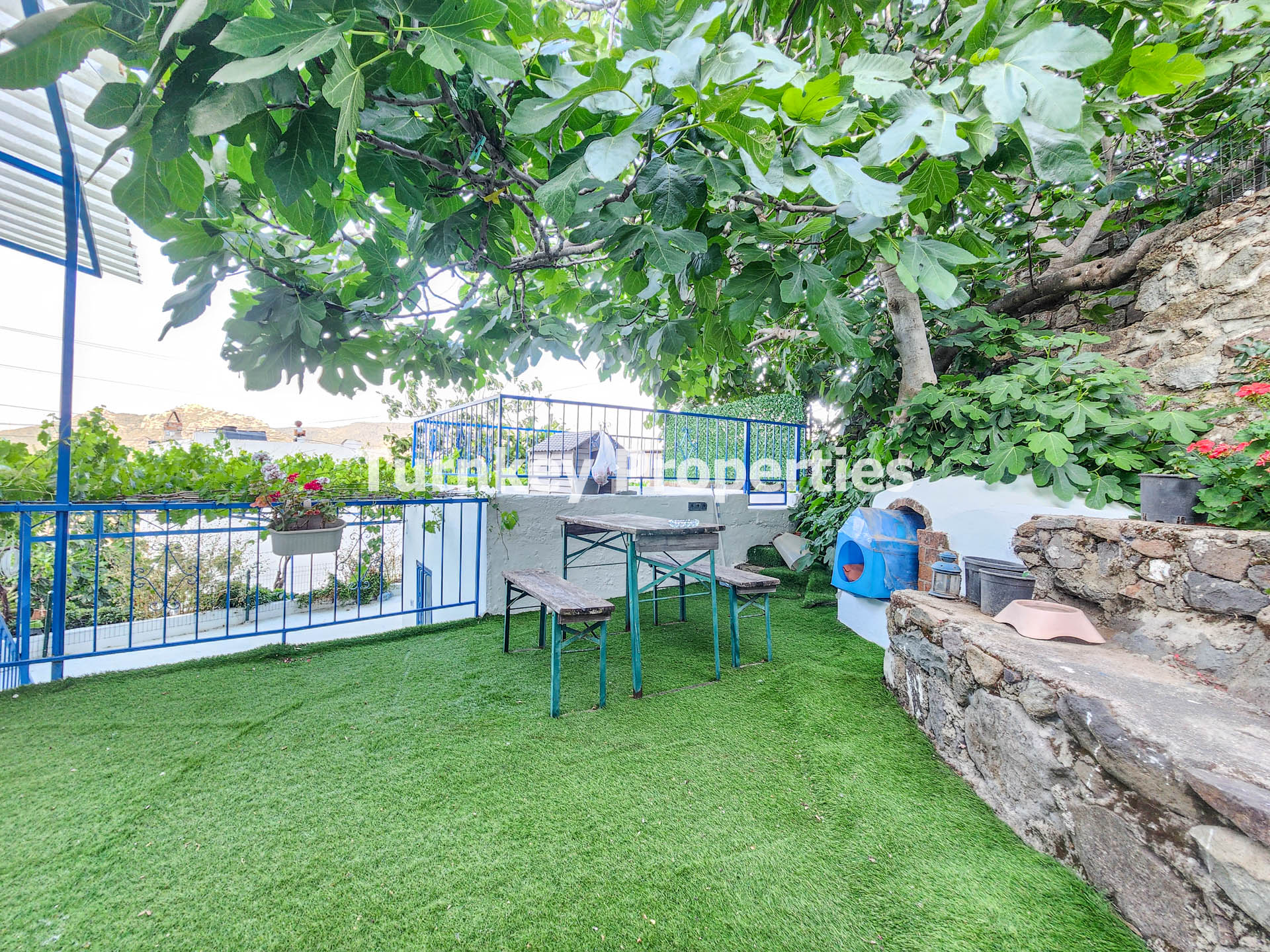 Yakaköy Kiralık Avlulu Bodrum Taş Ev Müstakil Yaşam ve Bahçeli Ev