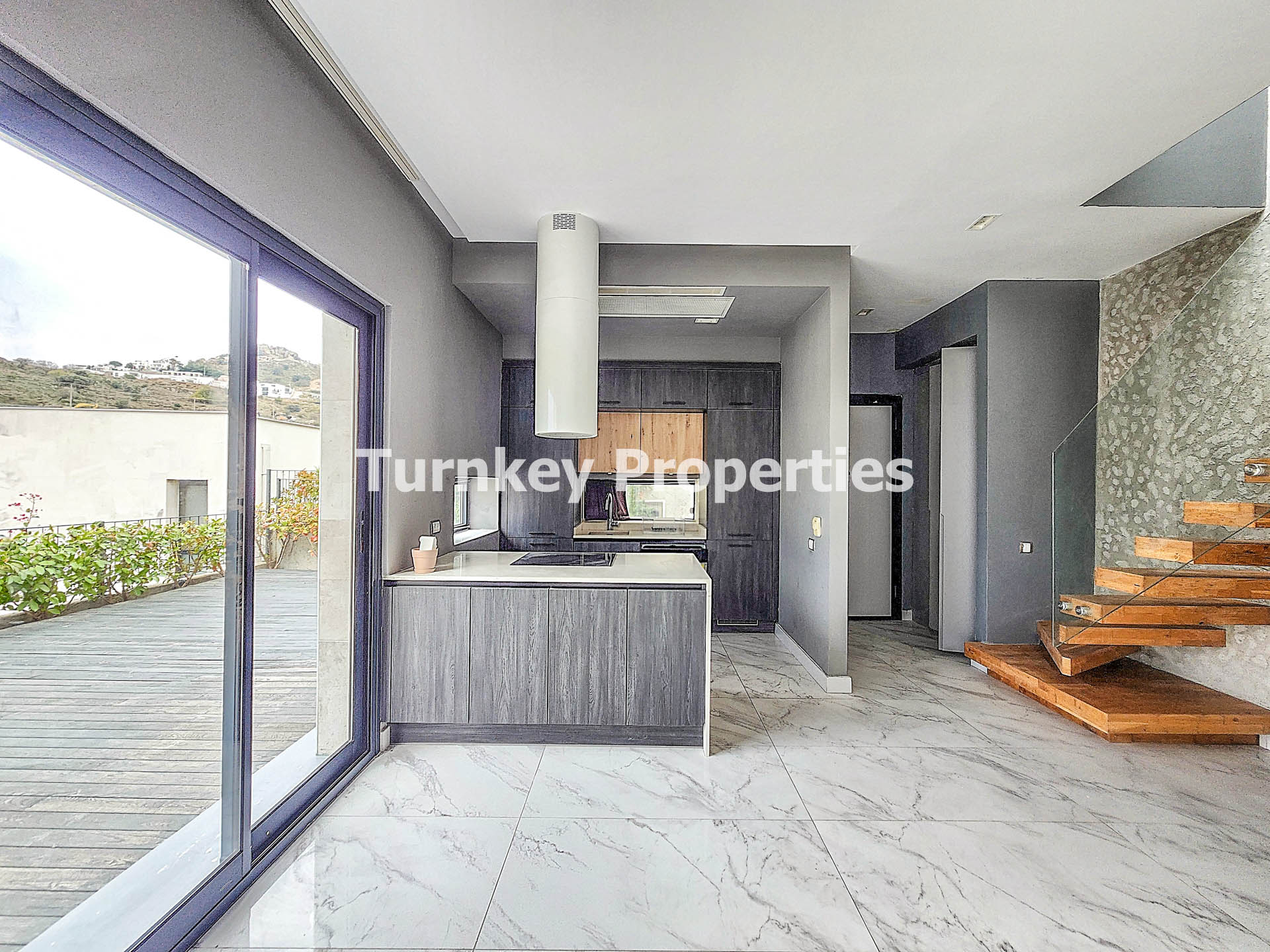 Bağla, Bodrum'da Satılık 4+1 Villa Deniz Manzaralı Özel Havuzlu