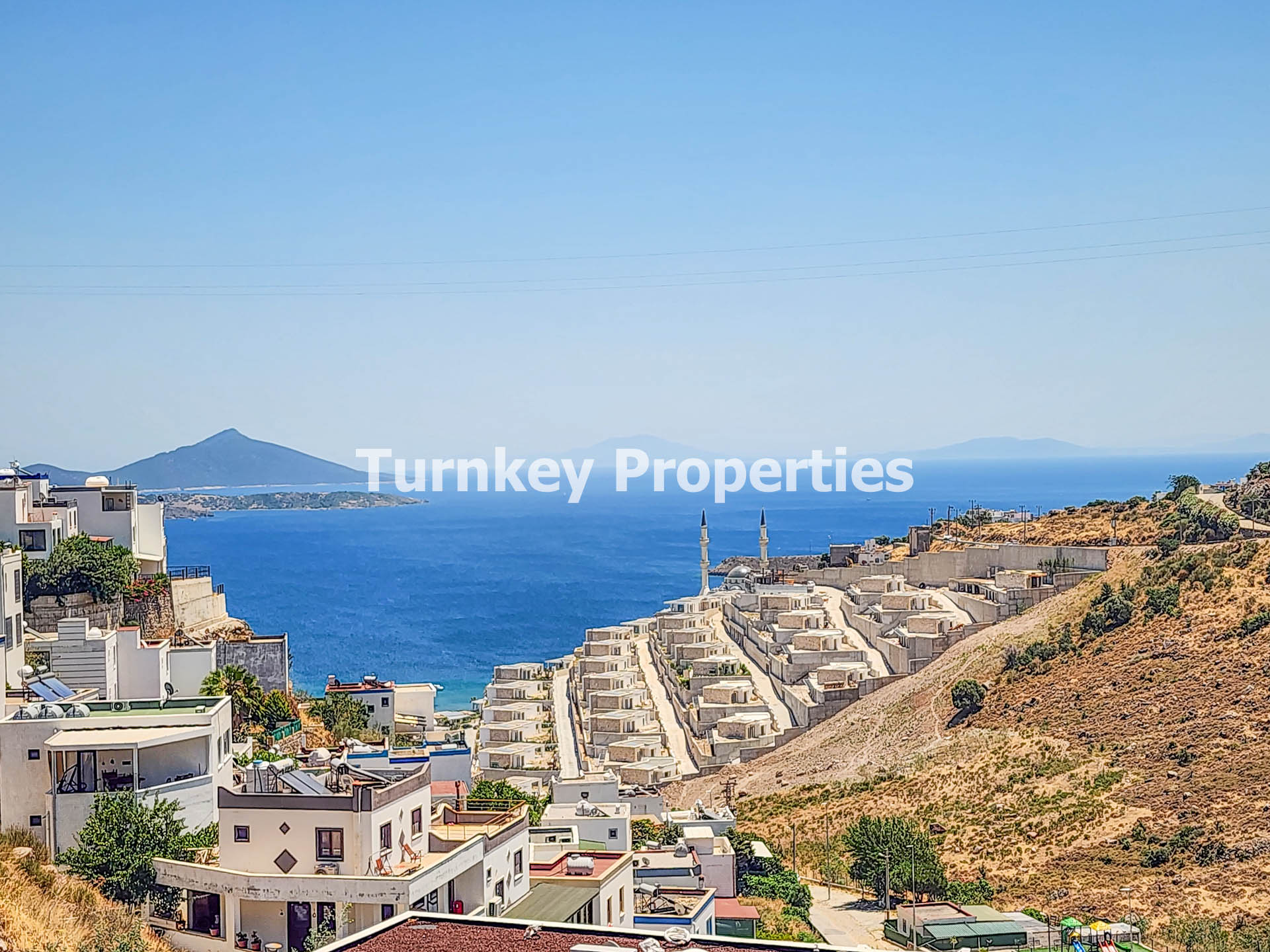 Bağla, Bodrum'da Satılık 4+1 Villa Deniz Manzaralı Özel Havuzlu