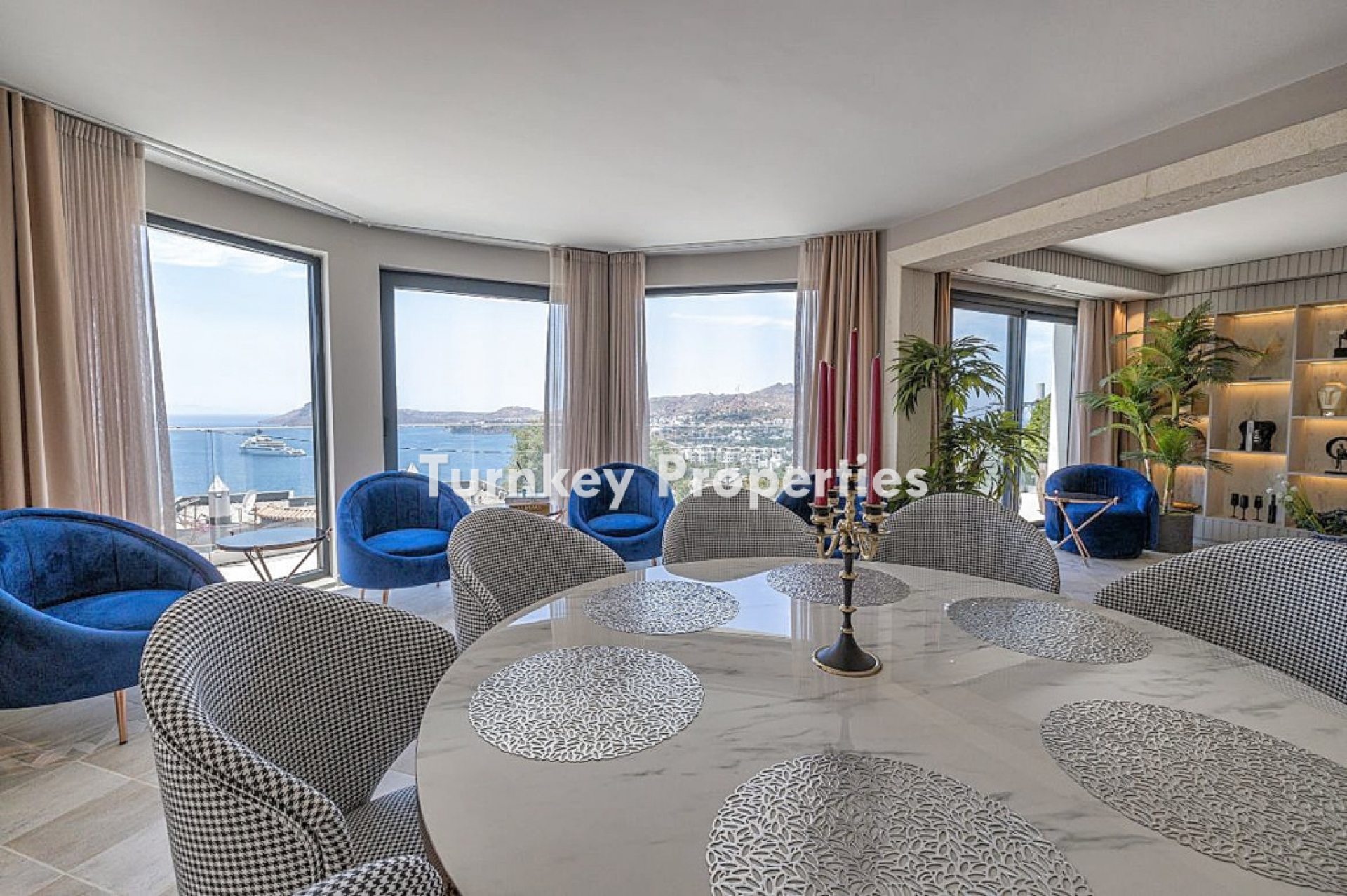 Yalıkavak Satılık Villa Geniş Yaşam Alanlı Marina Manzaralı