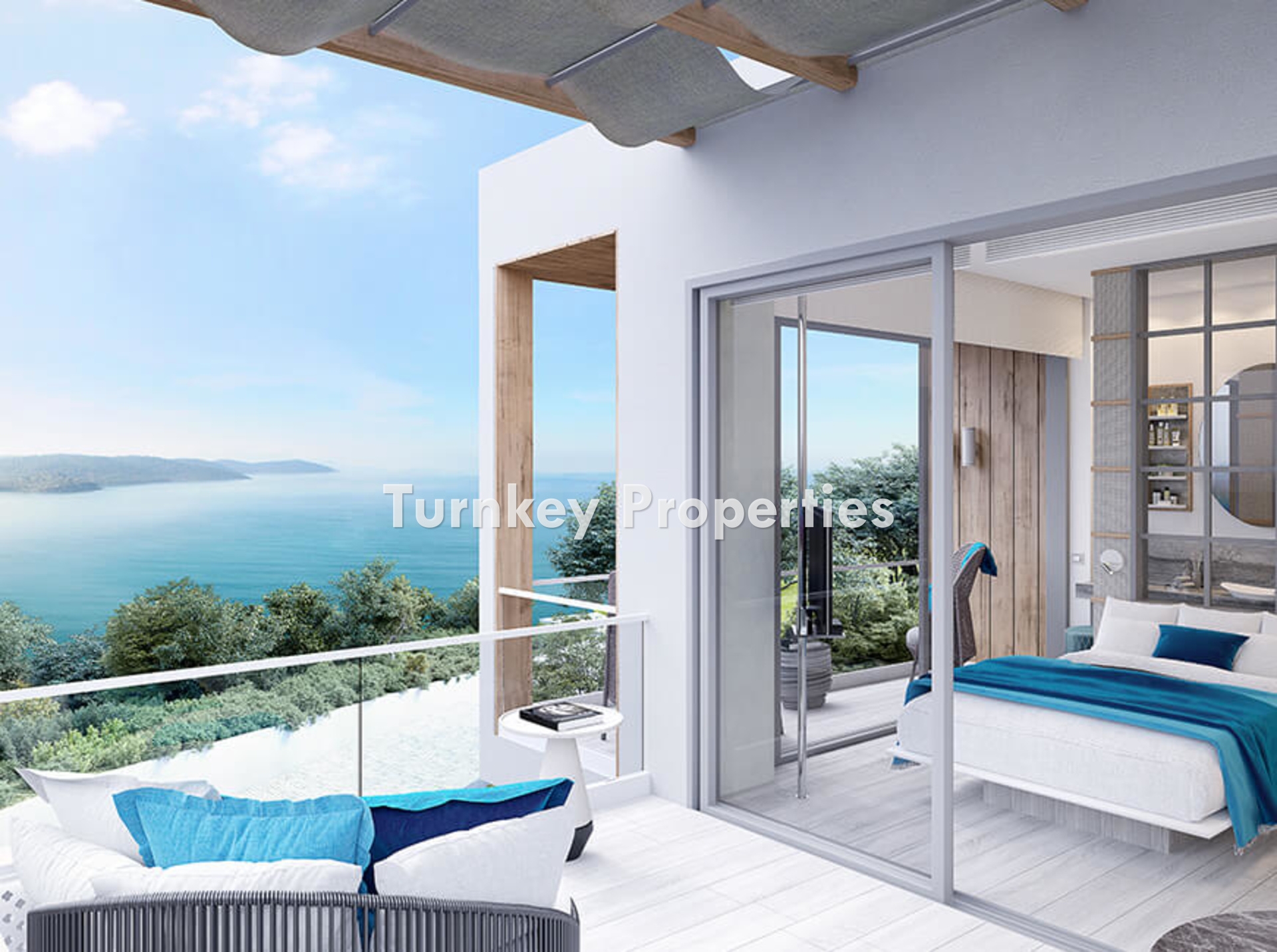 Bodrum Adabükü Satılık Villa Denize Sıfır Residence Ebeveyn Banyo