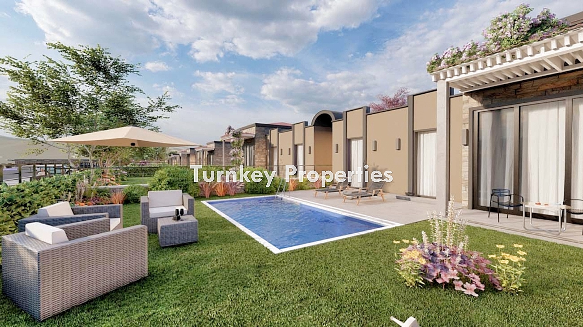 Bodrum Mumcular Satılık Villa Doğa Manzaralı Site İçinde Yaşam