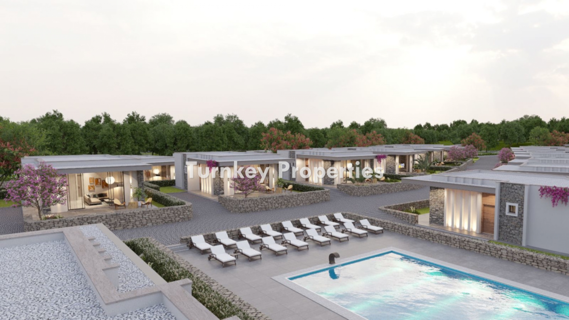 Gümüşlük Satılık Tek Katlı Villa Denize Yakın Ortak Havuzlu