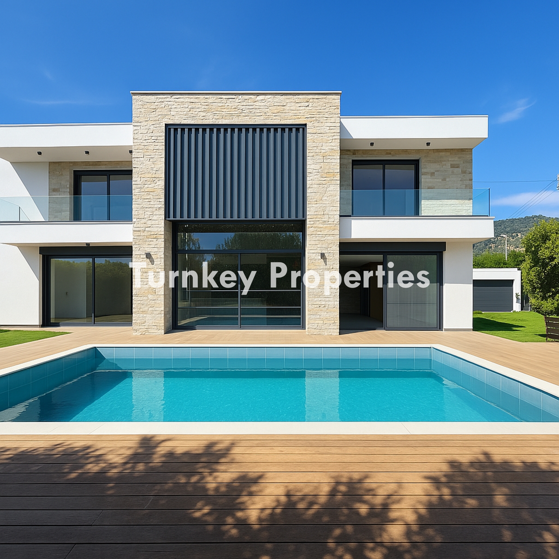 Bodrum Bitez Satılık Villa Özel Havuzlu Akıllı Sistem 612m2 Arsa