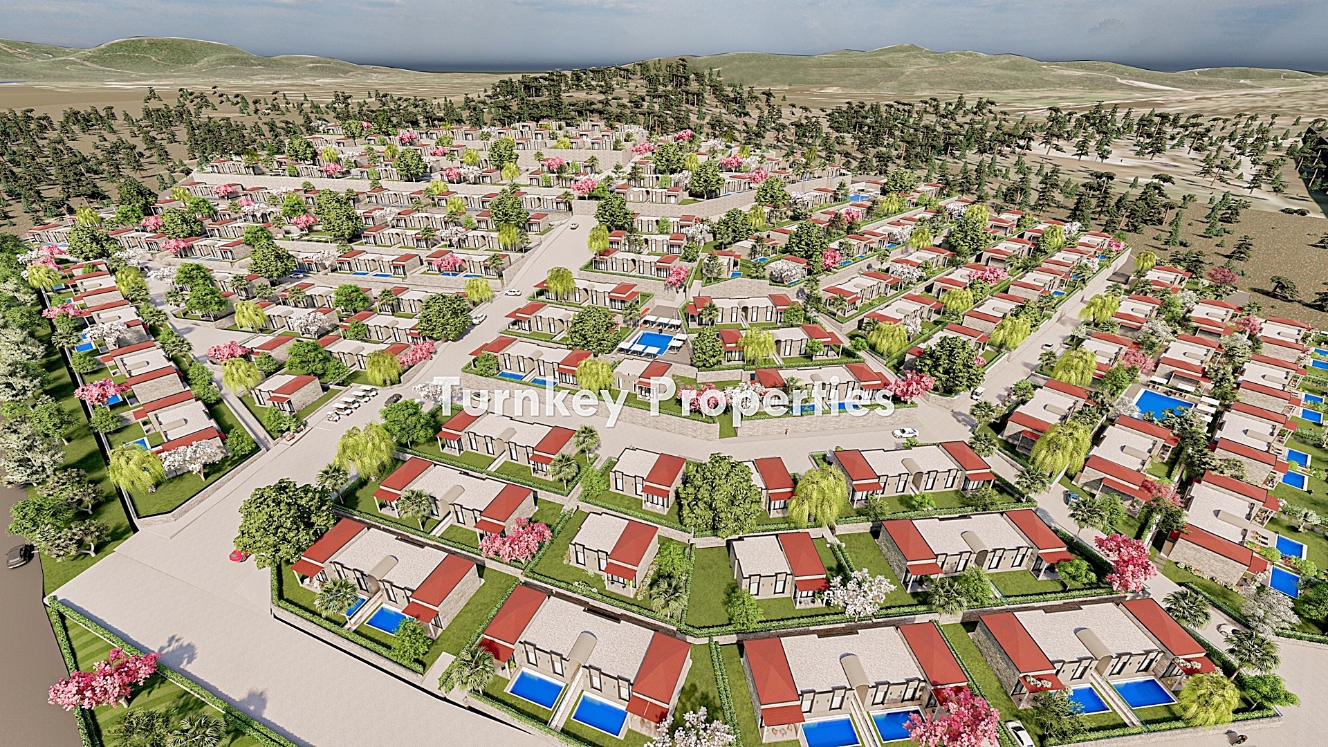 Bodrum Mumcular Satılık Villa Doğa Manzaralı Site İçinde Yaşam