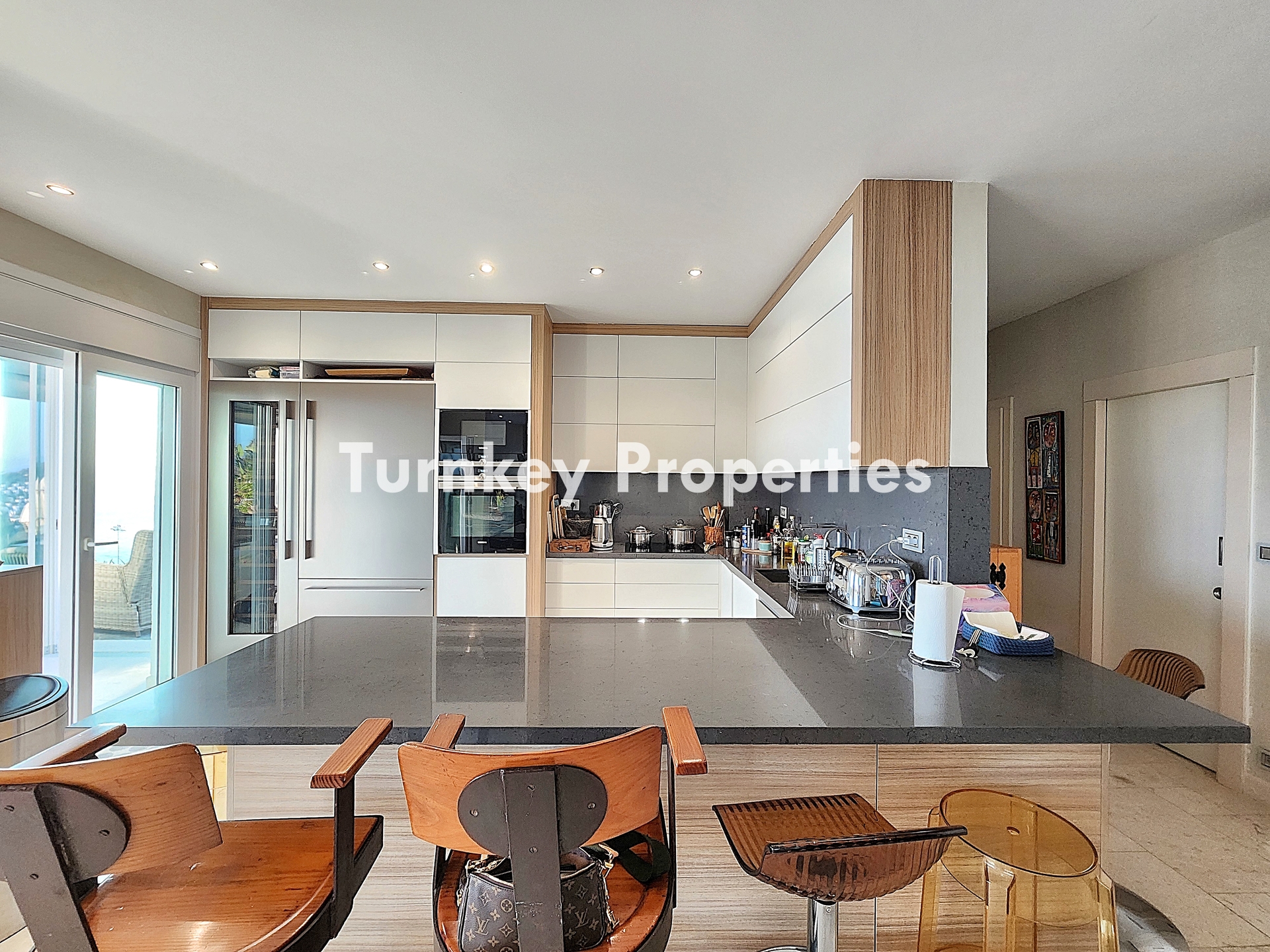 Bodrum Gümüşlük Satılık Villa Yunan Adaları ve Gün Batımı Manzara