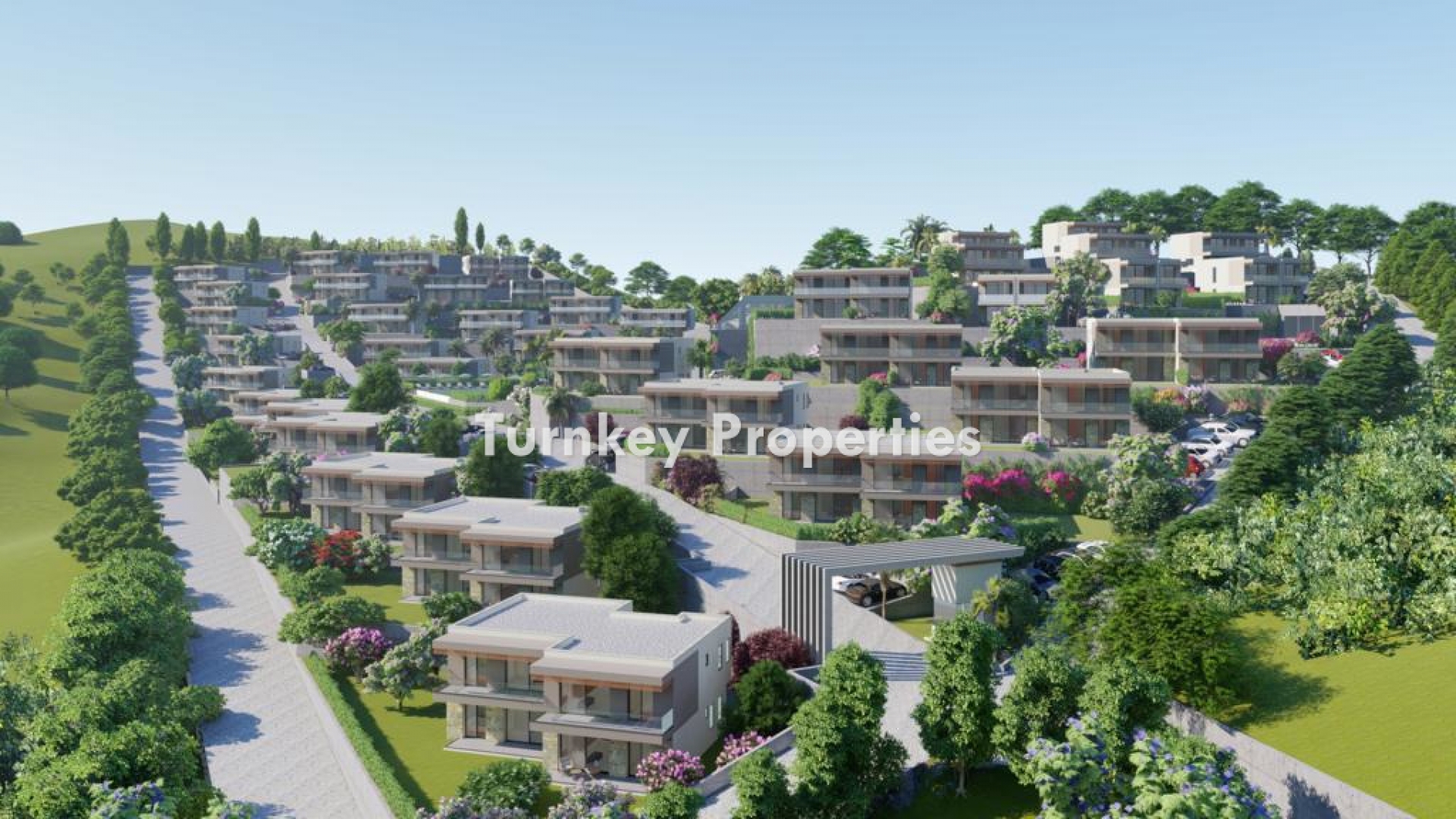 2+1 Upper Floor Lagoon Houses with Magnificent View For Sale in Adabuku, Bodrum