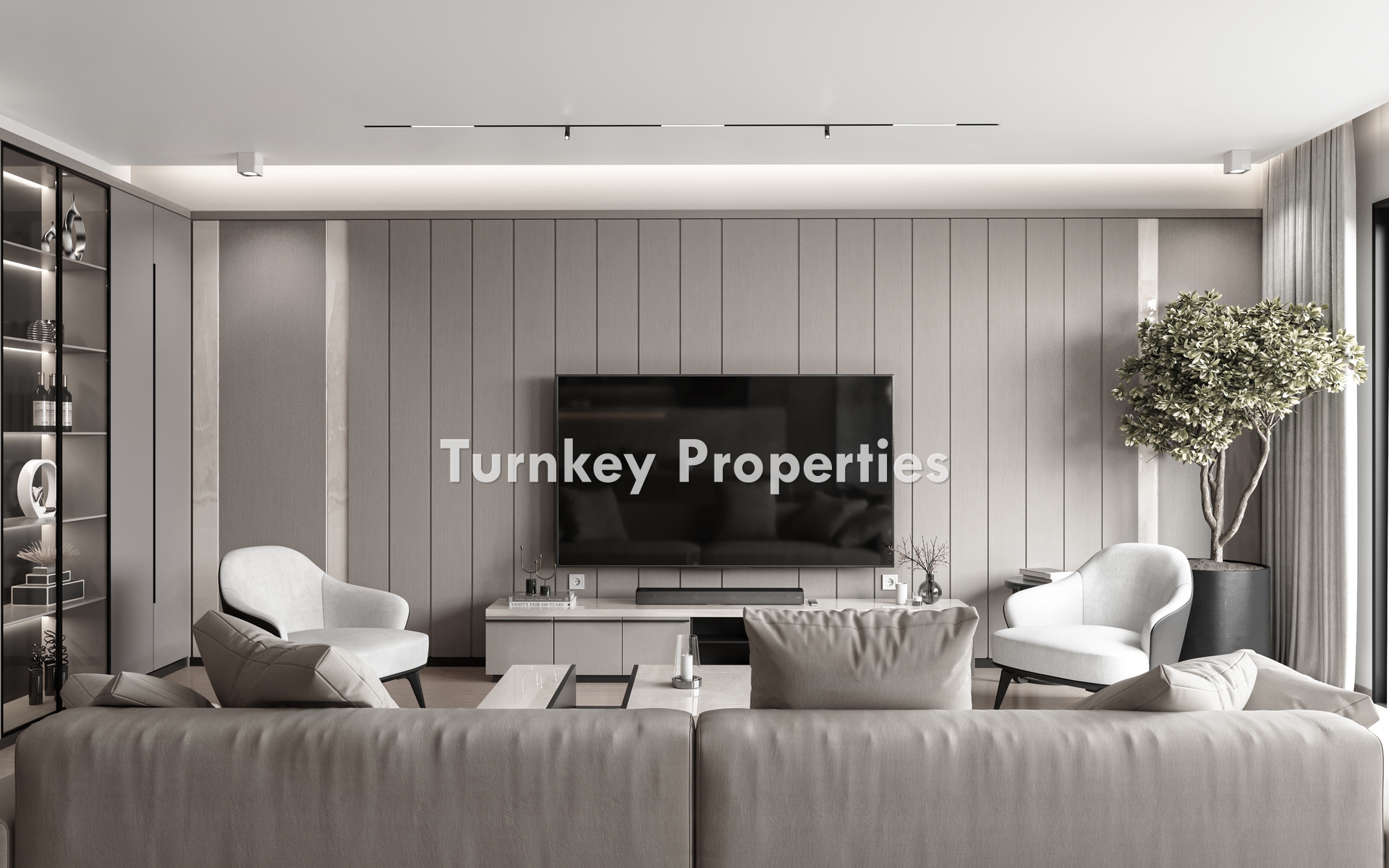 Torba Satılık Villa Deniz Manzaralı Özel Bahçeli Modern Konseptli